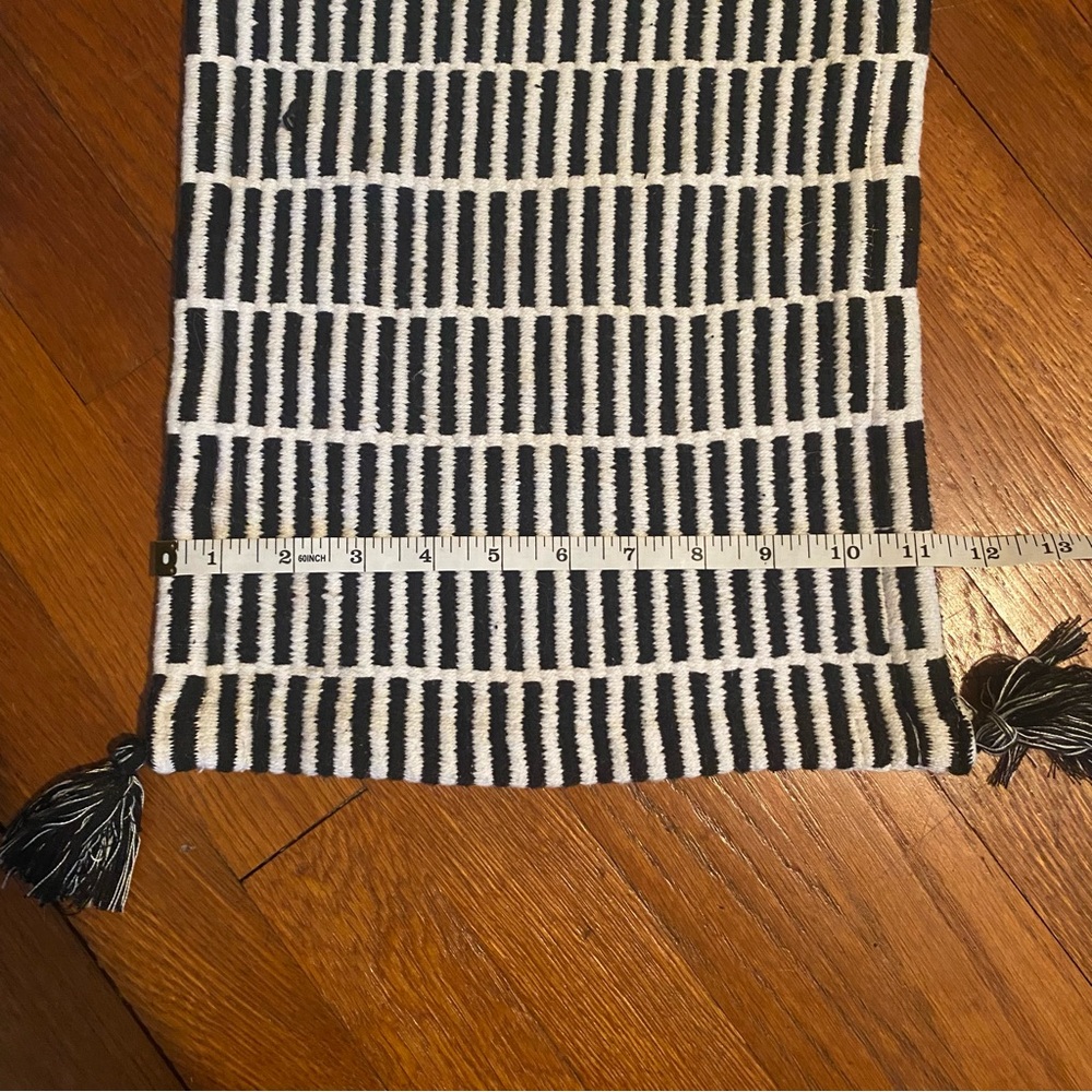 Black and White Striped Table Runner - Picture 4 of 5